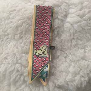 LOVE Scarf for purse, hair or neck. Reverse side print (NIP)